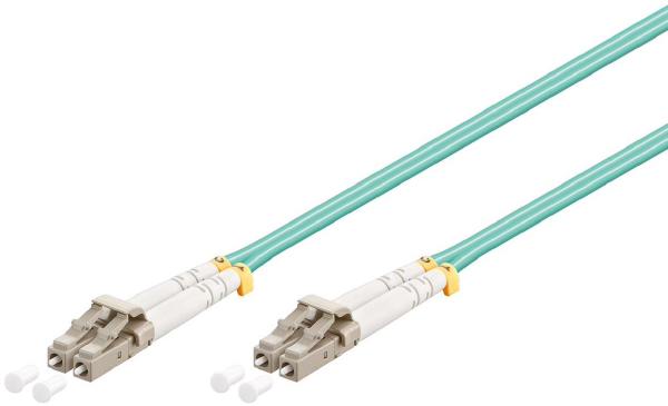 Shintaro Fibre Patch Cable Multimode LC to LC OM3 Aqua – 0.5m