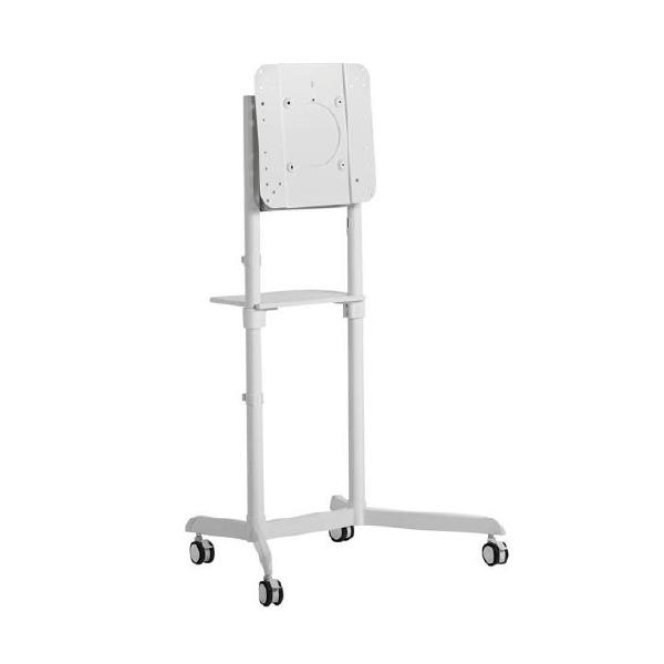 Atdec TV Cart White Mobile w/Rotation Supports Up To 70″ Devices / 70KG Weight Tolerance