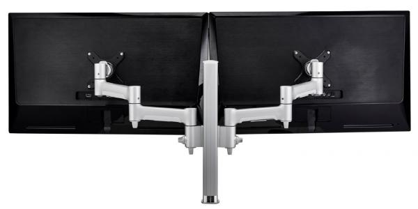 Atdec AWMS-2-4640 Bolt Black – Dual 460mm monitor arms on 400mm post