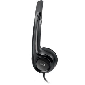 Logitech Wired USB Headset H390, Black, Noise Cancelling MIC, 1.8m Cable, In-line Audio Control