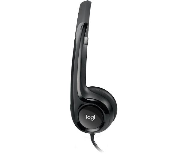 Logitech Wired USB Headset H390, Black, Noise Cancelling MIC, 1.8m Cable, In-line Audio Control