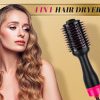 Hot Air One-Step Hair Dryer Negative Ion Anti-Frizz Blowout for Drying,Straightening, Curling and Volumizer (AU Plug)