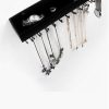 Wall Mount Hanging Jewellery Organiser Holder with 23 Hooks (Black)