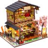 Dollhouse Miniature with Furniture Kit Plus Dust Proof and Music Movement – Asia (1:24 Scale Creative Room Idea)