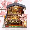 Dollhouse Miniature with Furniture Kit Plus Dust Proof and Music Movement – Asia (1:24 Scale Creative Room Idea)