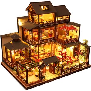 Dollhouse Miniature with Furniture Kit Plus Dust Proof and Music Movement - Giant Asia (1:24 Scale Creative Room Idea)