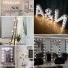 Hollywood Vanity Style LED Makeup Lights Mirror with 3 Color Modes Lights with 10 Dimmable Bulbs (Mirror Not Include)