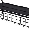 Wall Mounted Classic Black Iron Designer for Cosmetics and Jewelry Storage Shelf