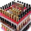 3 Tier 360 Rotating Display Rack Organizer Stand for Clear Nail Polish and Makeup Cosmetics with Acrylic Guard