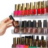 3 Tier 360 Rotating Display Rack Organizer Stand for Clear Nail Polish and Makeup Cosmetics with Acrylic Guard