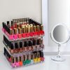 3 Tier 360 Rotating Display Rack Organizer Stand for Clear Nail Polish and Makeup Cosmetics with Acrylic Guard