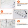 Metal Dish Drying Rack Kitchen-2-Tier with Drain Board