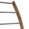 Bamboo Towel Bar Metal Holder Rack 3-Tier Freestanding and Bottom shelf for Bathroom