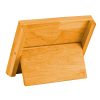 Natural Bamboo Magnetic Knife Block Holder with Strong Magnets for Home Kitchen Storage & Organisation