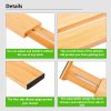 Bamboo Adjustable Kitchen Drawer Dividers (Large, 44-55 cm) – 4