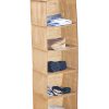 5 Tier Shelf Hanging Closet Organizer and Storage for Clothes – Beige