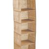 5 Tier Shelf Hanging Closet Organizer and Storage for Clothes – Beige