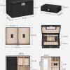 Jewelry Box 3 Layers Organizer Lockable Storage