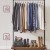 Clothes Rack Rustic Brown Black