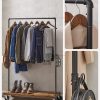 Clothes Rack Rustic Brown Black