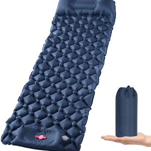 Ultralight Inflatable Camping Sleeping Pad with Pillow for Travelling and Hiking