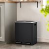 Dual Kitchen Bin 2x15L, Black