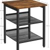 End Table Industrial Side Table Mesh Shelves