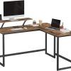 L-Shaped Computer Desk Industrial Corner