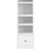 White Tall Bathroom Cabinet High Storage