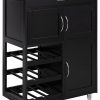 Kitchen Trolley Bottle Rack Drawer Cabinet