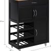 Kitchen Trolley Bottle Rack Drawer Cabinet