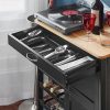 Kitchen Trolley Bottle Rack Drawer Cabinet