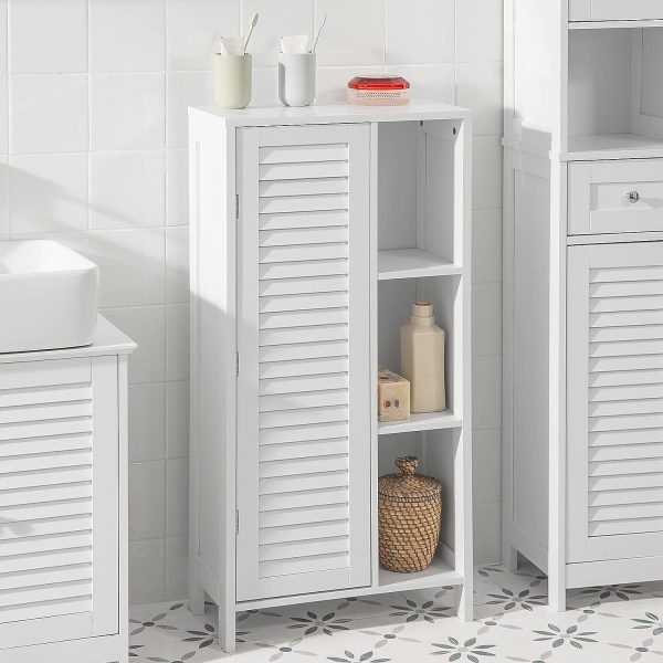 Bathroom Storage Cabinet 3 Shelves 1 Door