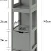 Tall Cabinet Shelf Drawer, Grey