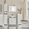 Wooden Bathroom Storage Cabinet, White