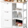 Kitchen Island on Wheels with Storage