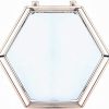 Hexagon Hanging Mirror for Home Decoration (Rose Gold Color)