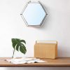 Hexagon Hanging Mirror for Home Decoration (Rose Gold Color)