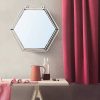 Hexagon Hanging Mirror for Home Decoration (Rose Gold Color)