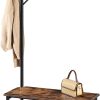 Multifunctional Entryway Coat Rack Shoe Bench for Living Room and Bedroom