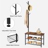 Multifunctional Entryway Coat Rack Shoe Bench for Living Room and Bedroom