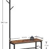 Multifunctional Entryway Coat Rack Shoe Bench for Living Room and Bedroom