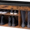 Shoe Storage Bench with Padded Cushion,Flip-Open Storage Box and Adjustable Shelf for Entryway and Living Room