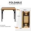 Sturdy and Heavy Duty Foldable Office Computer Desk (Teak, 80cm)