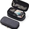 Foldable Large Capacity Pencil Bag for Youth School (Grey)