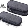 Foldable Large Capacity Pencil Bag for Youth School (Grey)