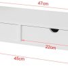 White Monitor Stand Desk Organizer with 2 Drawers