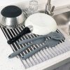 Over The Sink Multipurpose Roll-Up Dish Drying Rack (52 x 33 cm)