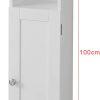 Toilet Paper Holder with Storage, Freestanding Cabinet, Toilet Brush Holder and Toilet Paper Dispenser 20x100x18 cm