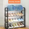 4 tier Shoe Rack Storage Organiser (White)